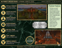 KS Forest Dream House A-Frame Cabin PBR Furnished
