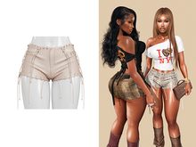 [Brior] Patti Lace Up Shorts - (Tan)