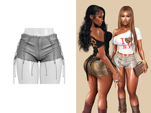 [Brior] Patti Lace Up Shorts - (Grey)