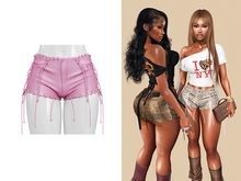 [Brior] Patti Lace Up Shorts - (Pink)