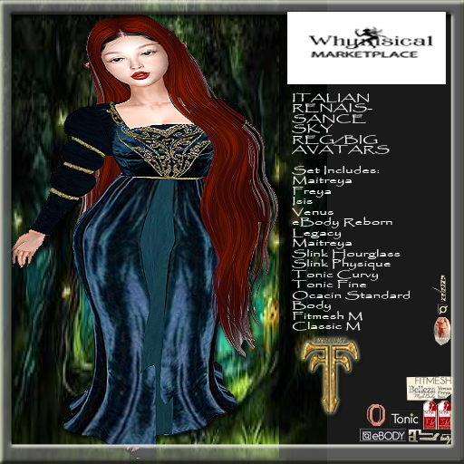 Italian Rennaissance Sky Gown FF2026 (BOXED)