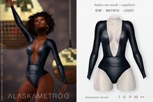 "Donna" satin bodysuit - 05 midnight blue black | BOM | Legacy | Maitreya