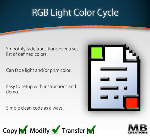 RGB Light Color Cycle Script