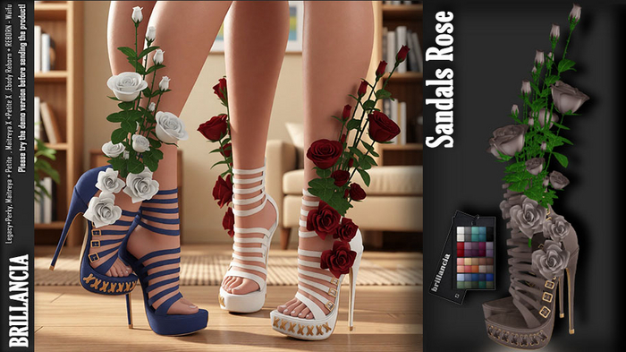 *BRILLANCIA: ROSE  SANDALS / beige  /