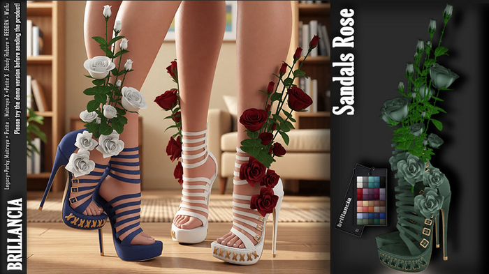 *BRILLANCIA: ROSE  SANDALS / green  /