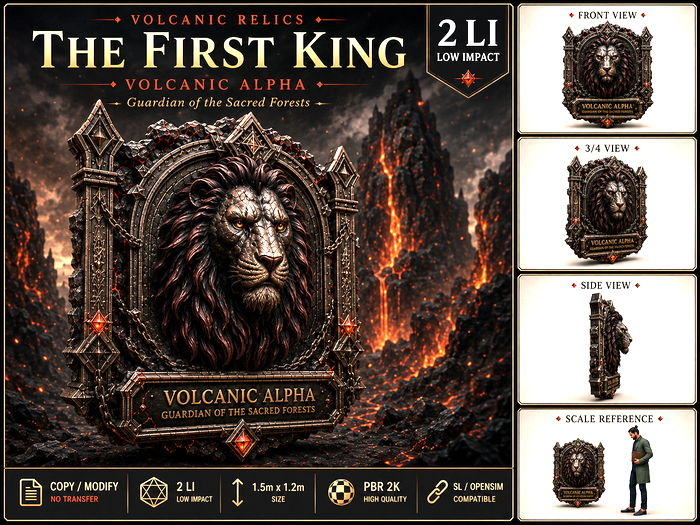 VOLCANIC RELICS - THE FIRST KING - Volcanic Alpha Wall Trophy