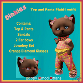 *JAS* Dinkies Plaid1 Top Pants Outfit
