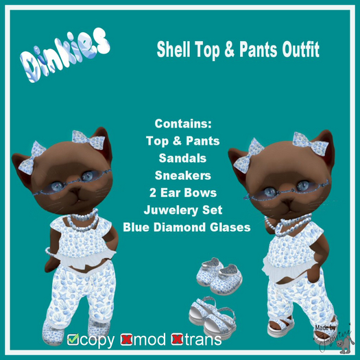 *JAS* Dinkies Shell Top Pants Outfit
