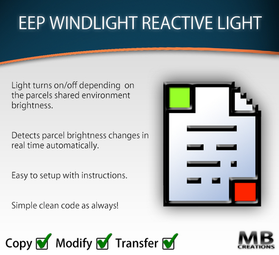 EEP Windlight Reactive Light Source