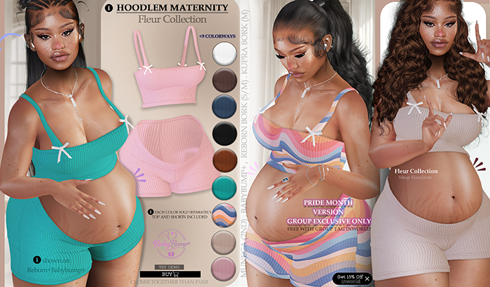 Hoodlem - Maternity Fleur Collection Tang (BB+,BORK,Muneca P)
