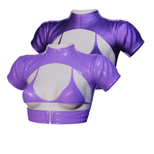 : mercurial : open latex top : violet