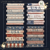 DD 4th Of July Pallet Art Set