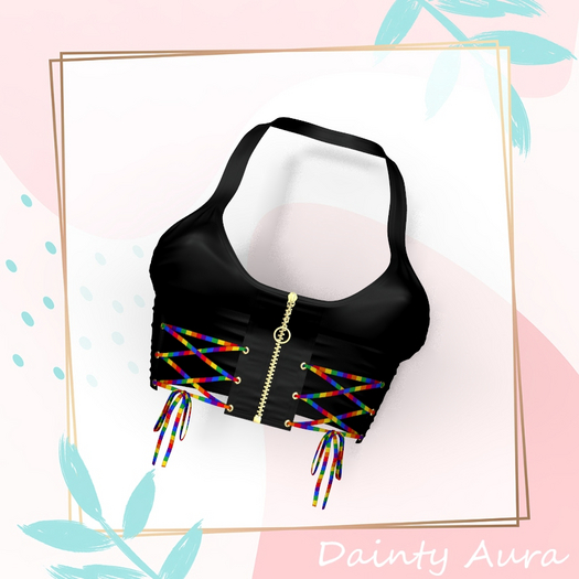 Pride Black Cage Top Larax