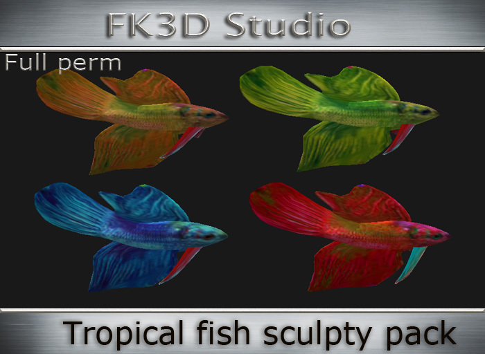 FK3D- Tropical fish sculpty pack - Builder's kit