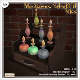 [V/W] Perfumes Shelf II - PLUS - Medieval Fantasy / Vintage Glass Scent Bottles Display