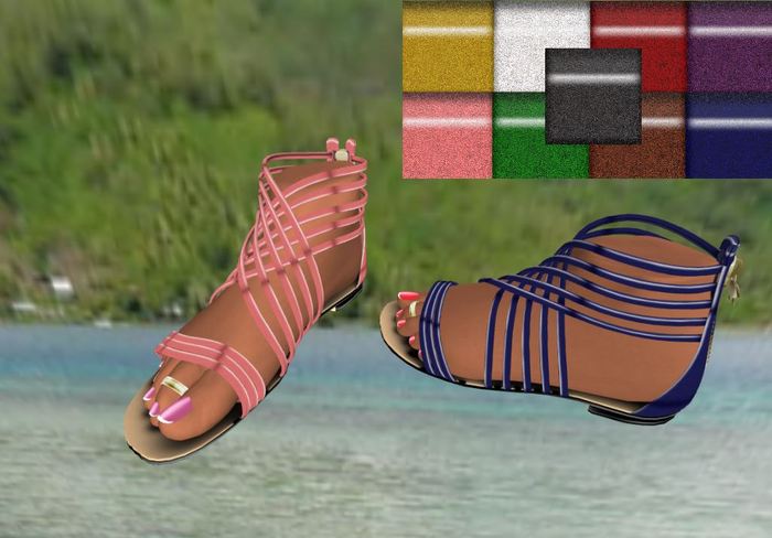 [AL] Weave Strappy Flats 9 Textures