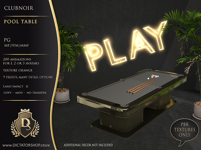 [Ds] ClubNoir - Pool Table PG 