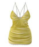 The Annex - Slip Dress v2 - Yellow