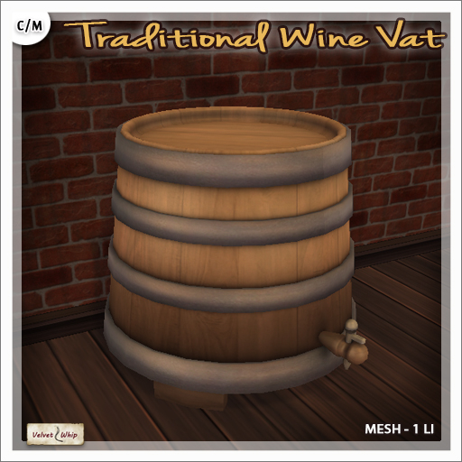 [V/W] Traditional Wine Vat - 2 sizes, 1 LI each