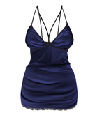 The Annex - Slip Dress v2 - Navy