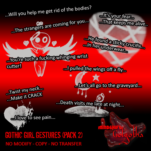 Mindshift - Gothic Girl Gestures (Pack 2)