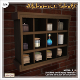 [V/W] Alchemist Shelf - Stocked and empty version - Medieval Fantasy