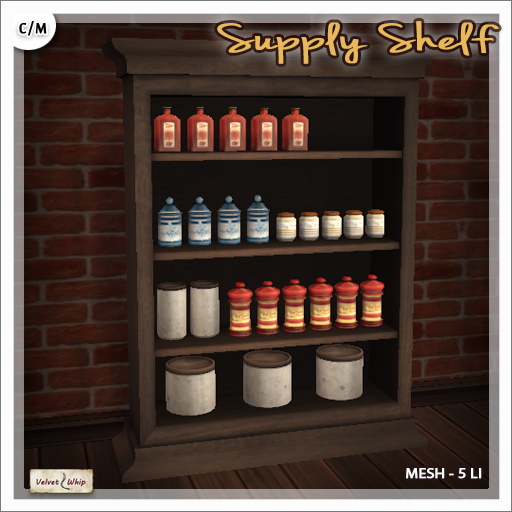 [V/W] Supply Shelf - Part of the Medieval Fantasy Alchemist Workshop Collection