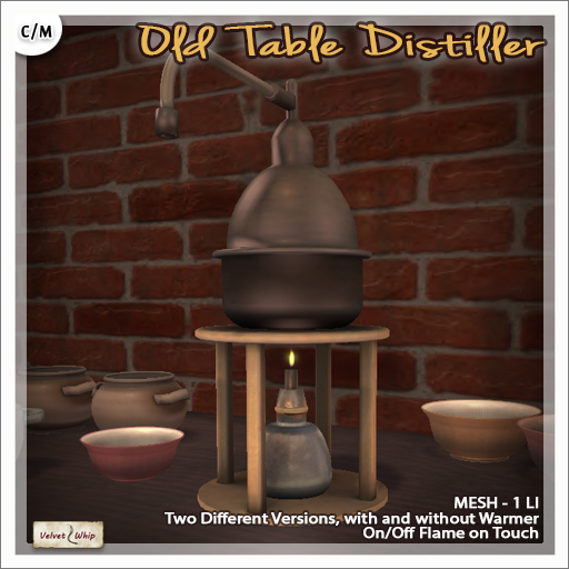 [V/W] Old Table Distiller - Alchemist Accessory - Medieval Fantasy / Renaissance / Vintage