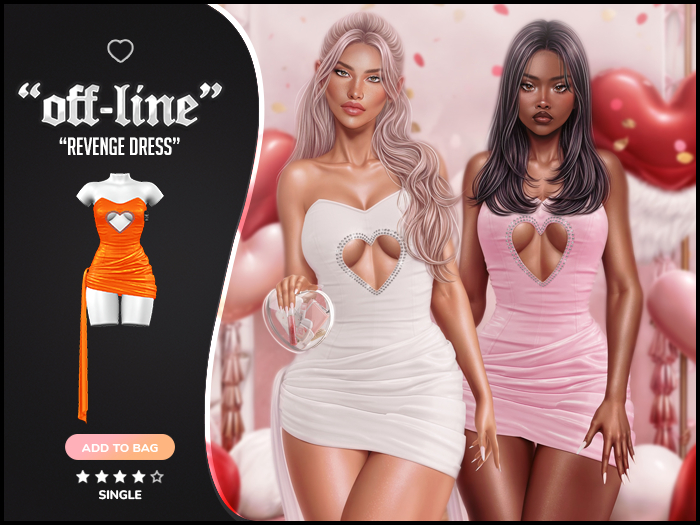 "Off-Line" x "Revenge" Dress / Tangerine