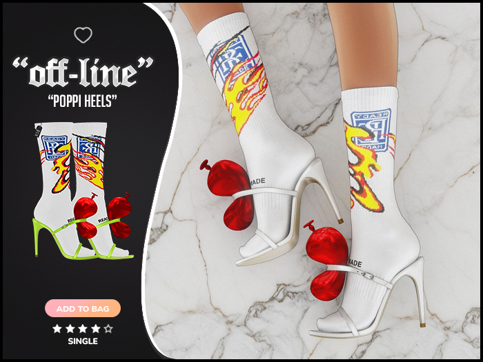 "Off-Line" x "Poppi" Heels / Treuse 