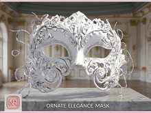 Ornate Elegance Mask Fantasy Avatar Mask White – Copy Modify