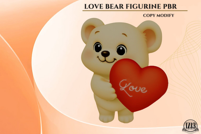 LOVE BEAR FIGURINE COPY MODIFY PBR