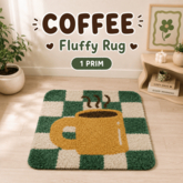 Coffee Fluffy Rug