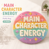 Main Character Energy Fluffy Rug