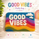 Good Vibes Fluffy Rug