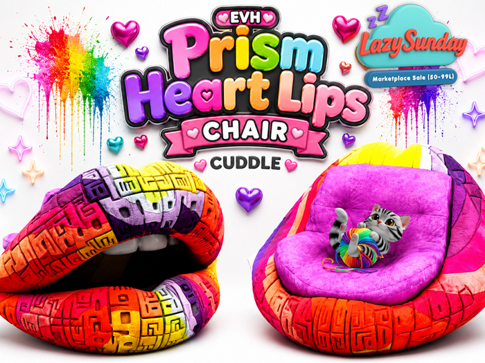 EVH Prism Heart Lips CHAIR  CUDDLE