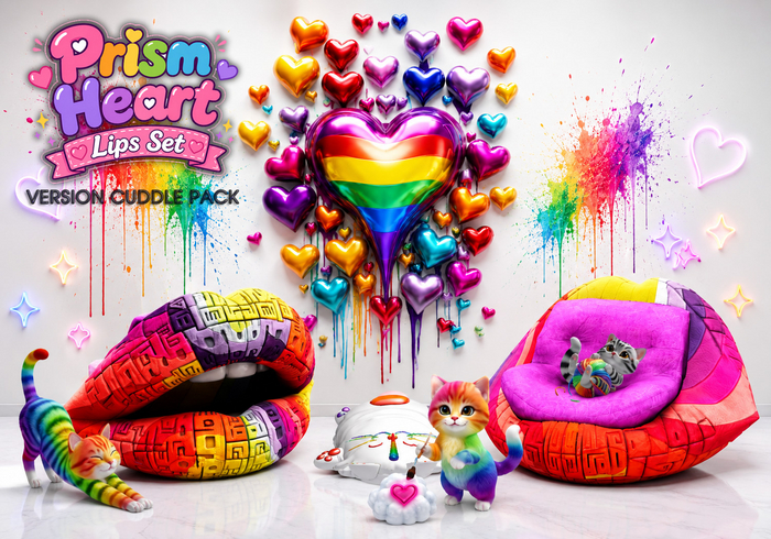 EVH Prism Heart Lips CHAIR CUDDLE PACK