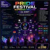 Pride Festival Supreme Deluxe LSL Script – Multi-Effect Wearable Attachment for Second Life & OpenSim