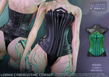 A&Y Lornx Cybergothic Corset - Green