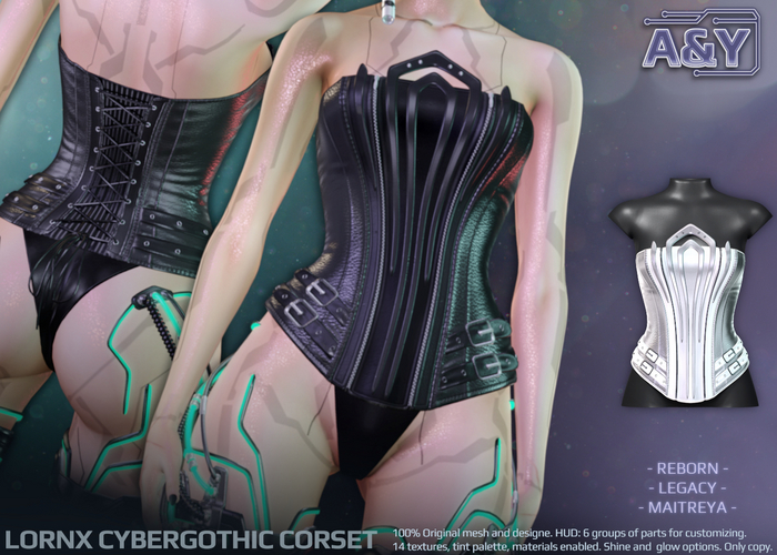 A&Y Lornx Cybergothic Corset - White