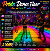Ultimate Pride Dance Floor Controller – Interactive Rainbow Lighting, Music & Avatar Reactive Effects