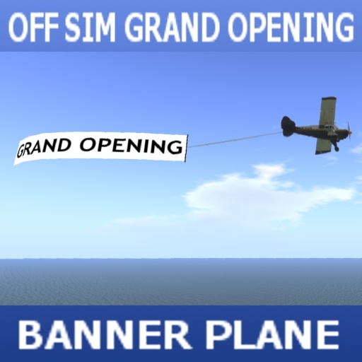 OFF SIM GRAND OPENING BANNER PLANE