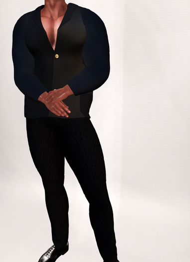 Brutal Riley Long Buttoned Coat Outfit Black Legacy Male ADD