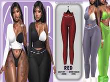BODIED: Cakhez Leggings - Red