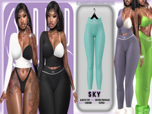 BODIED: Cakhez Leggings - Sky