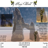 *Fairy`s World* GLASS ROCK with PASSAGE +statue +resizer MESH