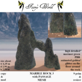 *Fairy`s World* MARBLE ROCK with PASSAGE +resizer 3 MESH
