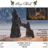 *Fairy`s World* MARBLE ROCK with PASSAGE +resizer 7 MESH
