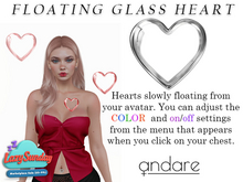 Andare - Floating Glass Heart PACK