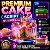 Premium Cake Script: Cut & Gift Slice | FULL PERM SCRIPT | Slice, share, or destroy—cake powers in one script!